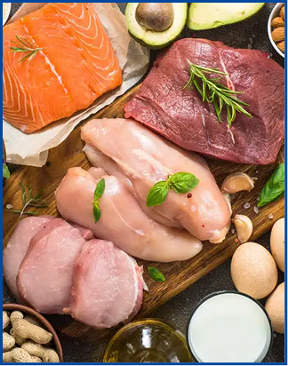 Food: Sea food, Meat, Processed food, Confectionery, Ingredient Oil..